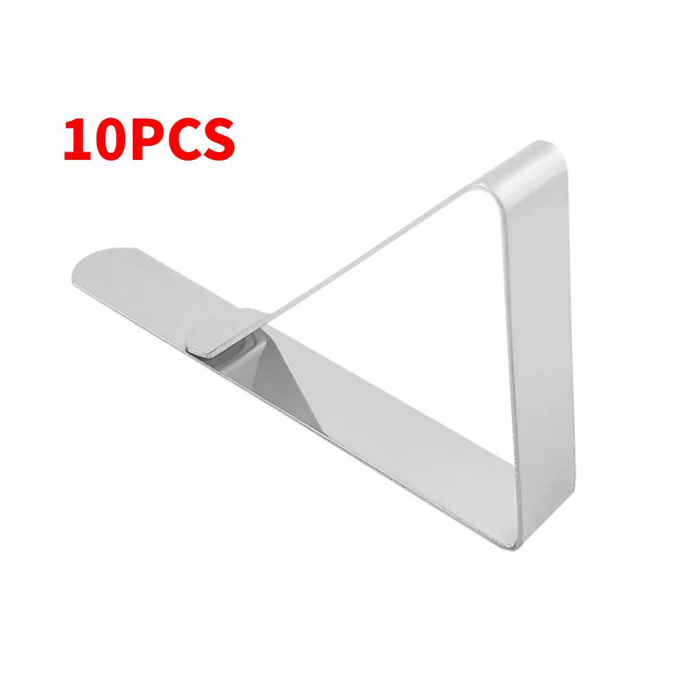 50Pcs Stainless Steel Anti-Slip Tablecloth Clamp Non-slip Securing Holder Wedding Camping Promenade Table Cloth Cover Fix Clip