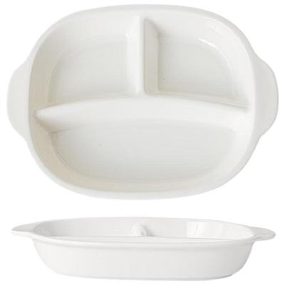 Ceramic Portion Control Divided Plate