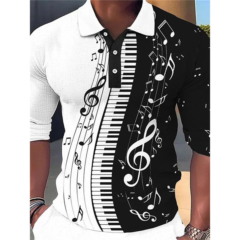 Nautical Print Short Sleeve Polo Shirt, Stylish Casual Top