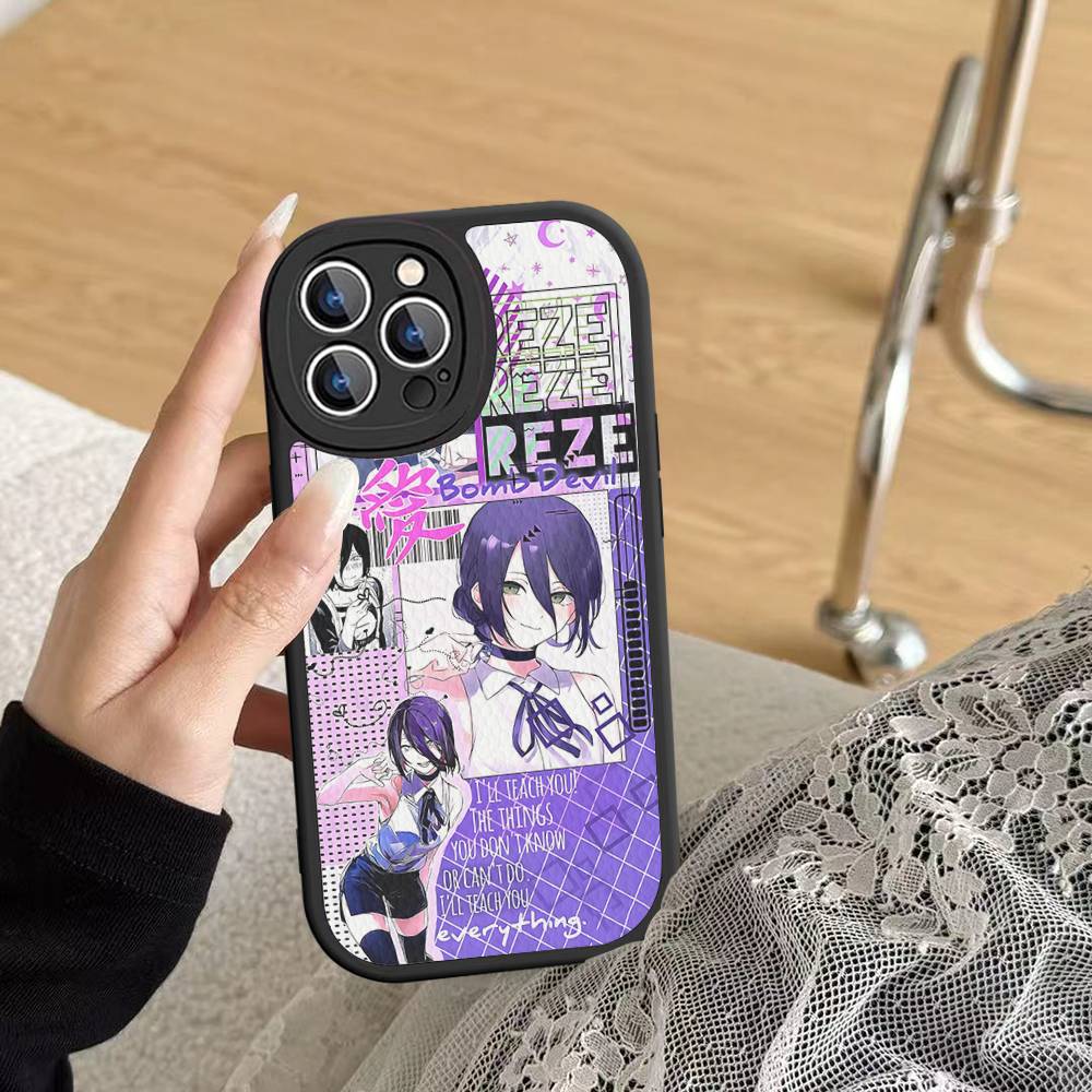 Cool Anime R-Reze Phone Case For IPhone 16 15 14 11 12 13 Pro Max Plus Back Leather Shell
