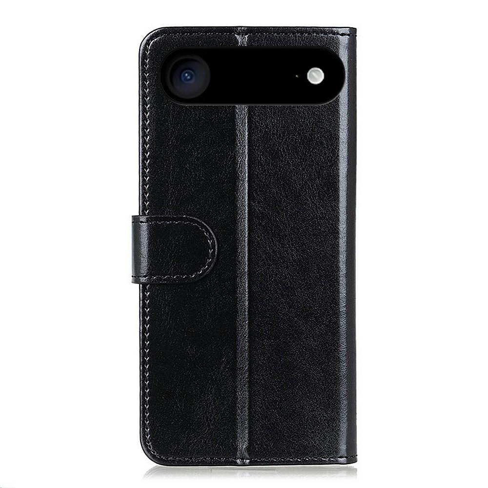 For iPhone 17 Air Case Crazy Horse Texture PU Leather Phone Stand Cover