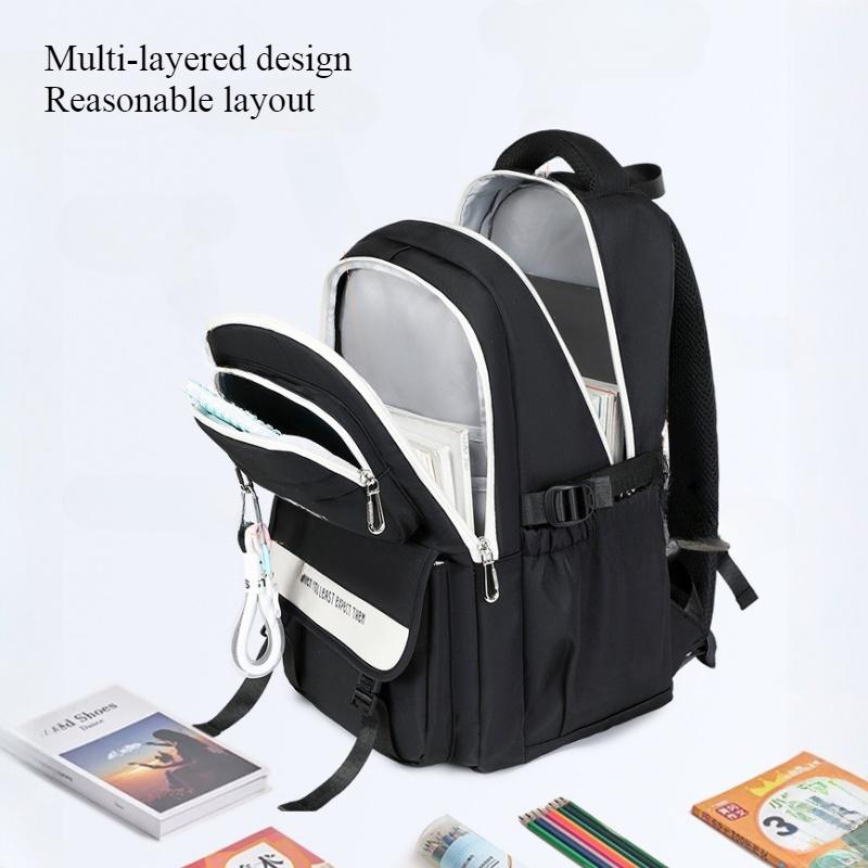 2025 Summer New High School Student Book Bag Sturdy Oxford Wear-resistant Teenager Girl School Bag Lightweight Large Capacity College Student Backpack