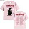 Bruno Mars The Romantic Tour T Shirt for Men's Clothing and Women's Clothing Hiphop Streetwear Tops Cotton 2026 Summer T-Shirt