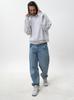 Jigga Wear Pure Men's Gray Oversized Plain Hoodie 2XL