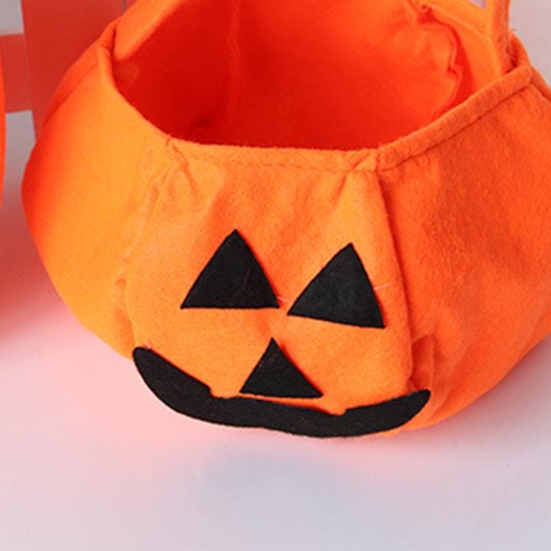 Halloween Pumpkin Bag Large Capacity Handbag Candy Bag Holiday Gift Pumpkin Tote Bag Party Supplies Photoshooting Props