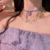 Love Heart Rivet Punk Choker Necklace - Y2K Subculture Clavicle Chain