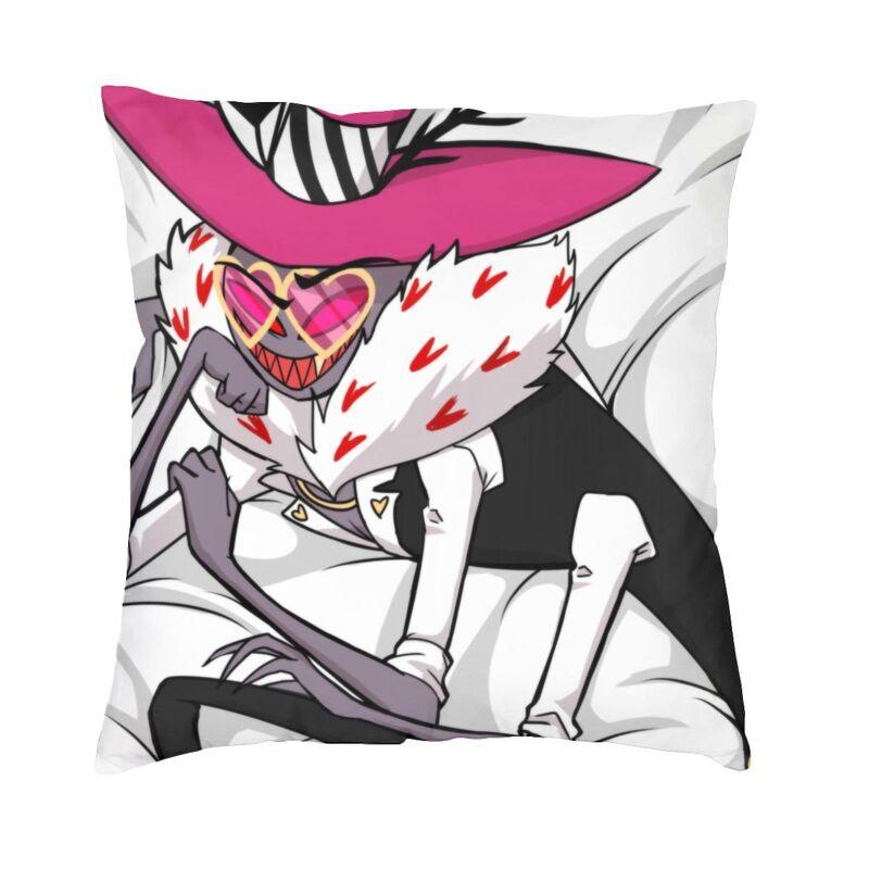 Moderno Hazbin Alastor Cuscino da Divano Buddy Copricuscino Morbido Cartone Animato Anime Federa Decorativa per la Casa