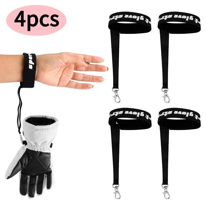 2/4pcs Elastic Wrist Straps for Ski Gloves Adjustable Ski Glove Lead for Men and Women Sport Skiing Glove Anti-loss Strap