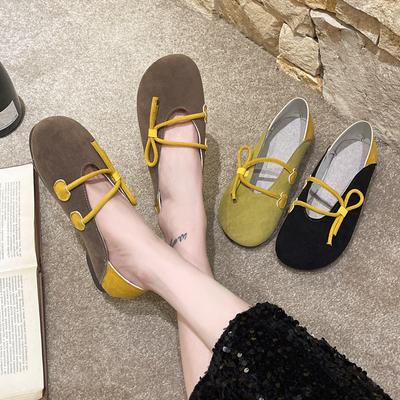 Fashion 2024 Autumn New Retro Ethnic Style Women's Shoes Fashion Design Flat Sole Casual Shoes for Women Bowtie Shoes Zapatos De Mujer