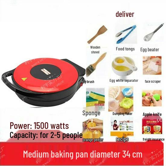 Large Non-stick Electric Crepe and Pancake Maker with Automatic Power-off