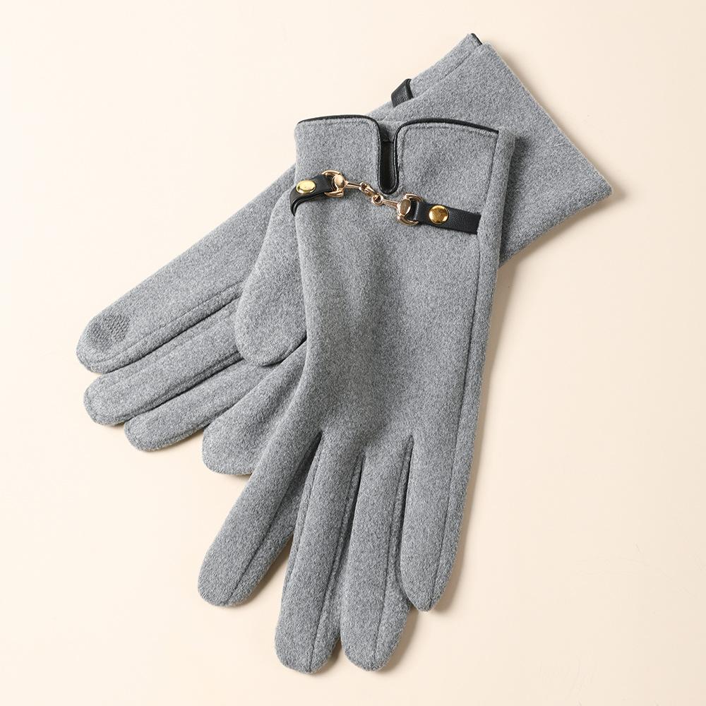 Fashion Lady Gloves Mittens Women Winter Vintage Driving Cycling Gloves Outdoor Keep Warm Windproof Gloves