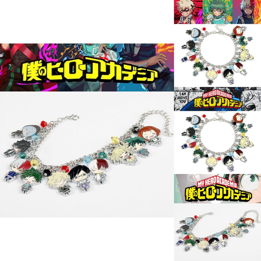 Alloy Cartoon Character Bracelet Set Unique My Hero Academia Accessories