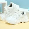 Fashion Women Platform Sneakers Lightweight Non-slip Running Shoes Elastic Height Increased Female Outdoor Training Shoes Plus Size