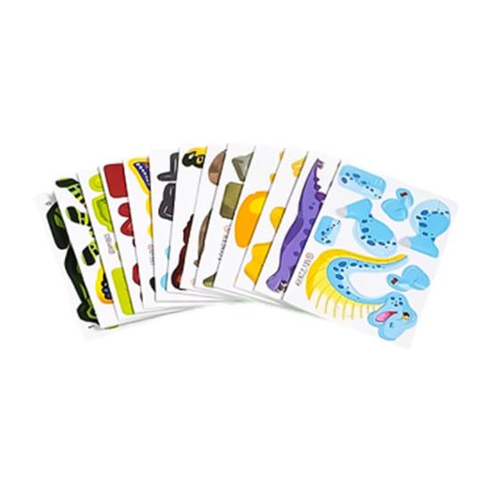 25Pcs/Set Kids 3D Puzzle Toy Cartoon Animal Dinosaur Airplane Cognition 3D Jigsaw Assembly Educational Game Kit Toddlers Boys Girls Gift