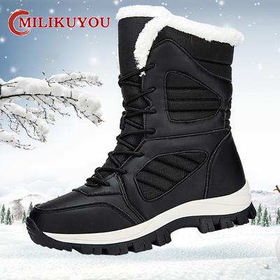 Brand Winter Women's Boots High Quality Warm Cotton Shoes Mid-Calf Waterproof Snow Boot Women Thickened Plush Ladies Hiking Boot