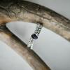 Серебряное кольцо с натуральным сапфиром 0.66ct, фианитами, вес изделия 2,59 гр (2180975)