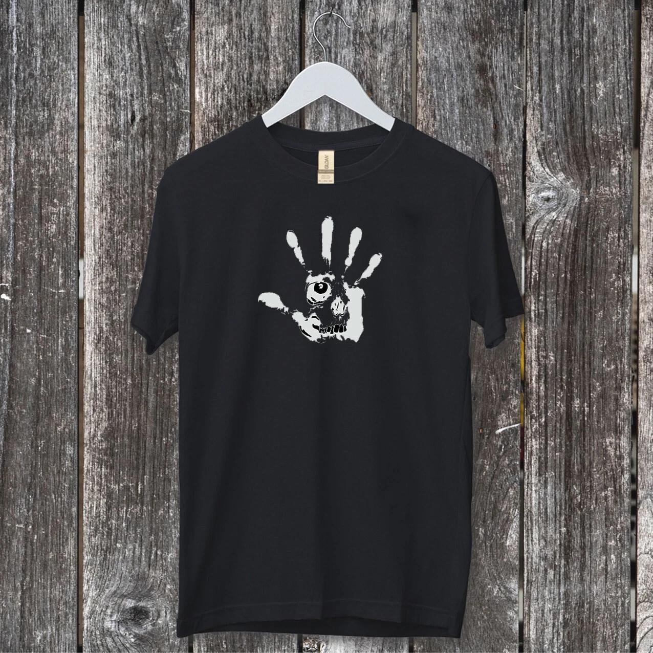 Skull logo death symbols T shirt comfortable heavy cotton black size XL 2XL