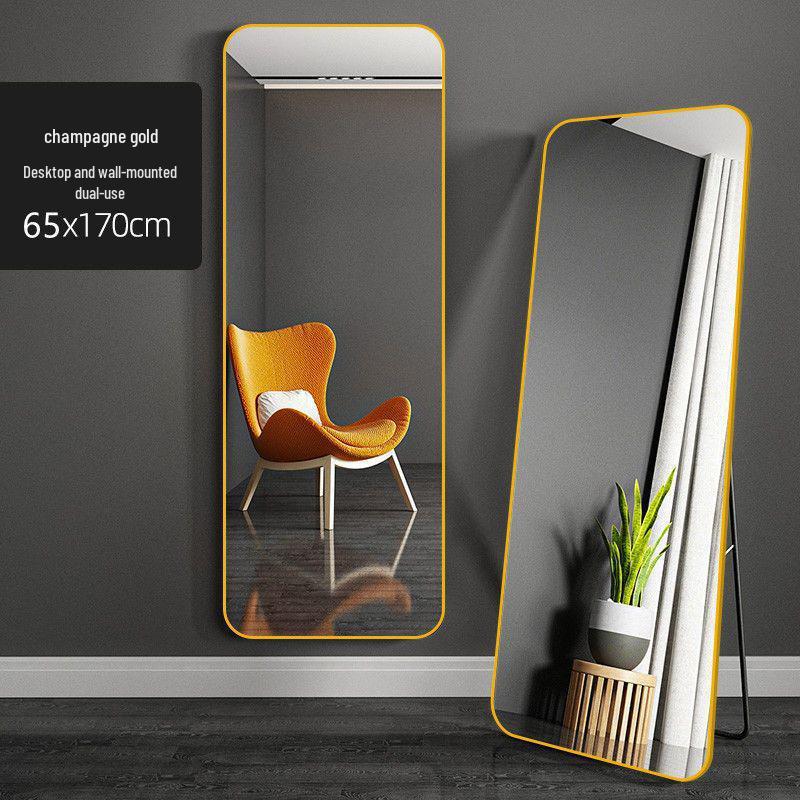 Full-Length Wall-Mounted Dressing Mirror: 3D Try-On for Girls' Bedroom & Makeup
