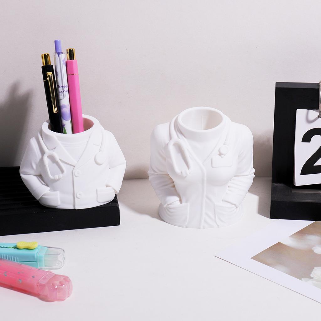 Doctor-themed pen holder desktop storage rack for study, office, and home, can hold stationery and serve as decoration cute gift