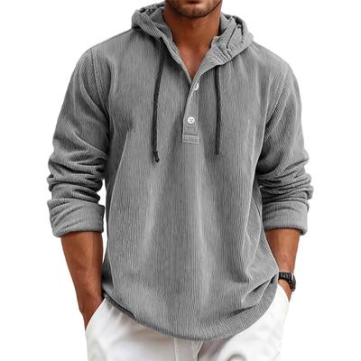 Men's Casual Solid Color Zipper Long Sleeve Hooded Sweatshirt, Everyday Zipper Casual Long Sleeve T-Shirt