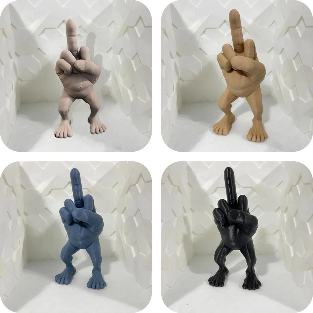 Middle Christmas Finger Originality Model Garnish Office Ornament Toys Prank
