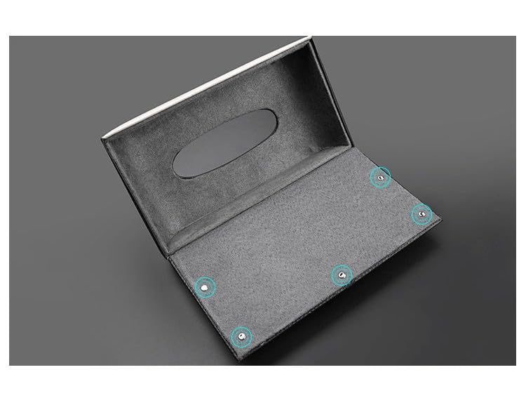 JFOLKS Your Car Easy To Reach While Car Tissue Tissue Tissue Sun Visor Hanging Compact PU Simple and Can Also Be Attached To Back Seat 4 Colors Black