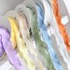 25/40mm 10Yards Candy Color Ribbon Wavy Edge Fishtail Yarn Ribbon for Gift Wrapping DIY Bow Bouquet Cream Style Wrinkled Ribbons