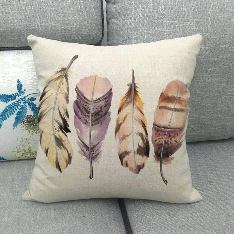 Feathered Bird A Cute Pet Digital Printing Short Plush Pillow Covers Decorative For Car Sofa Office Cushion Cover Home Goods