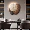 Home Decor Wall Clock Modern Light Luxury Living Room Dining Room High-end Advanced Sandstone Lamp Painting Silent Digital Clock