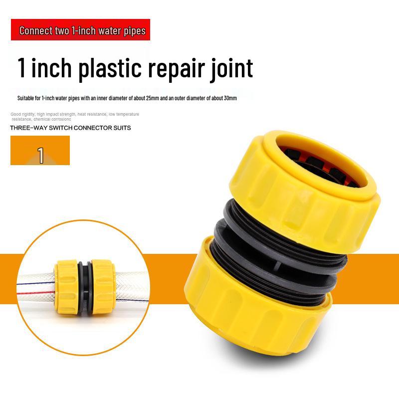 Garden Hose Quick Connect & Repair Joint, 3/4-Inch & 1-Inch, 4-Point & 6-Point Extension.