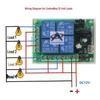 DC12V 4-Channel Remote Control Switch + Long-Range 4-Button Remote for Electric Gate Barrier/Circuit Breaker