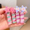 Candy Color Rainbow Hair Ring Star Spiral Coil Hair Rope Sweet Telephone Line Hair Rope  Wedding