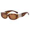 European and American fashion pearl decorative sunglasses trend photo sunglasses UV protection plain all-match sunglasses