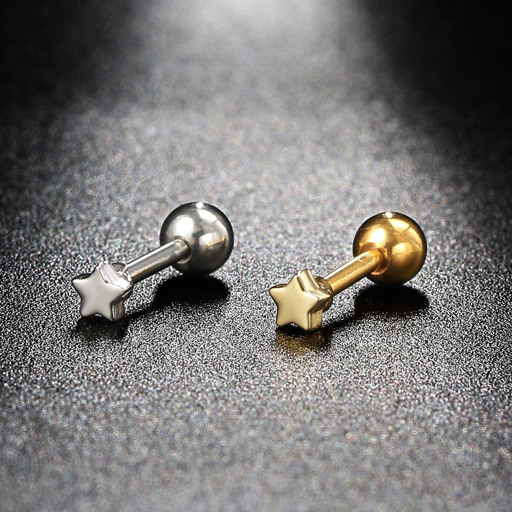 Tragus Piercing Damen Creolen mit Kette Helix Stern Schmetterling Krone Zirkon Ohr Rook Daith Sung Körperschmuck Geschenk CC084