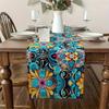 Bohemian Art Floral Table Runner, Home Dining Table Decor, Long Tablecloth for Living Room & Coffee Table