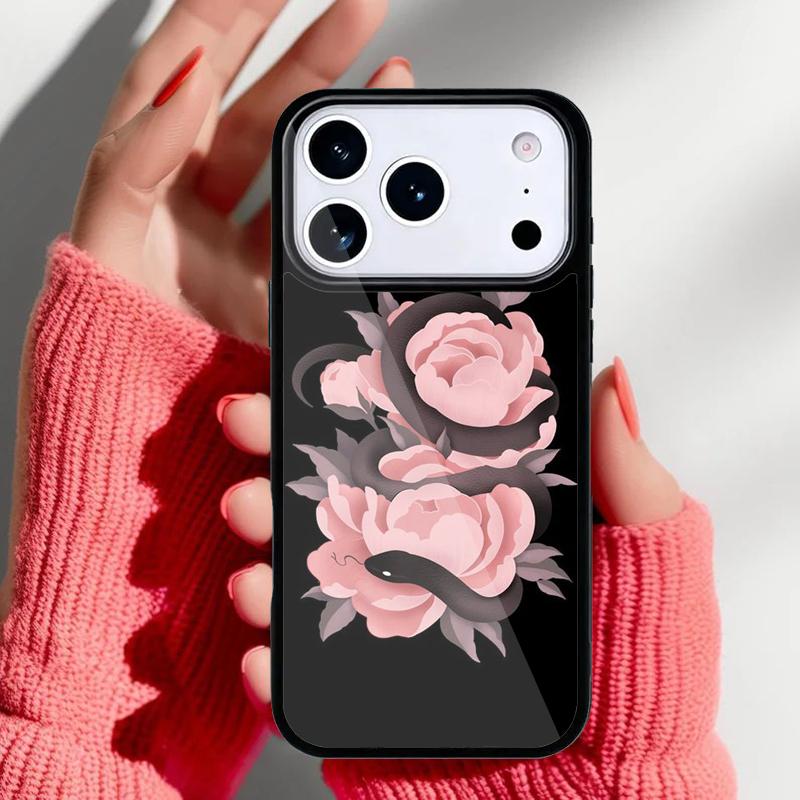 Flower snake Phone Case for iPhone 17 16 15 14 13 Pro Max Back Cover for 12 11 Pro Coque