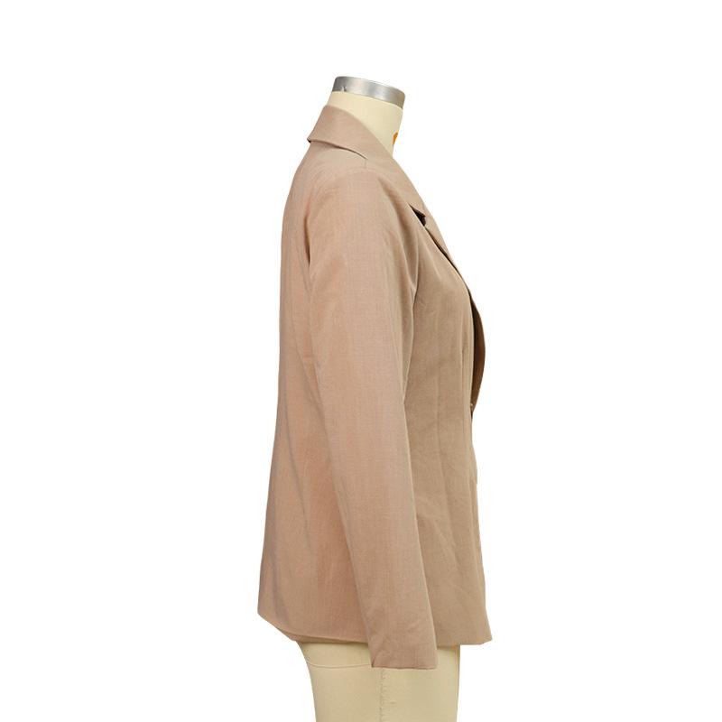 In-Stock 2024 Autumn/Winter Women's Solid Color Fashion Suit Jacket: High-End, Professional, Slim Fit