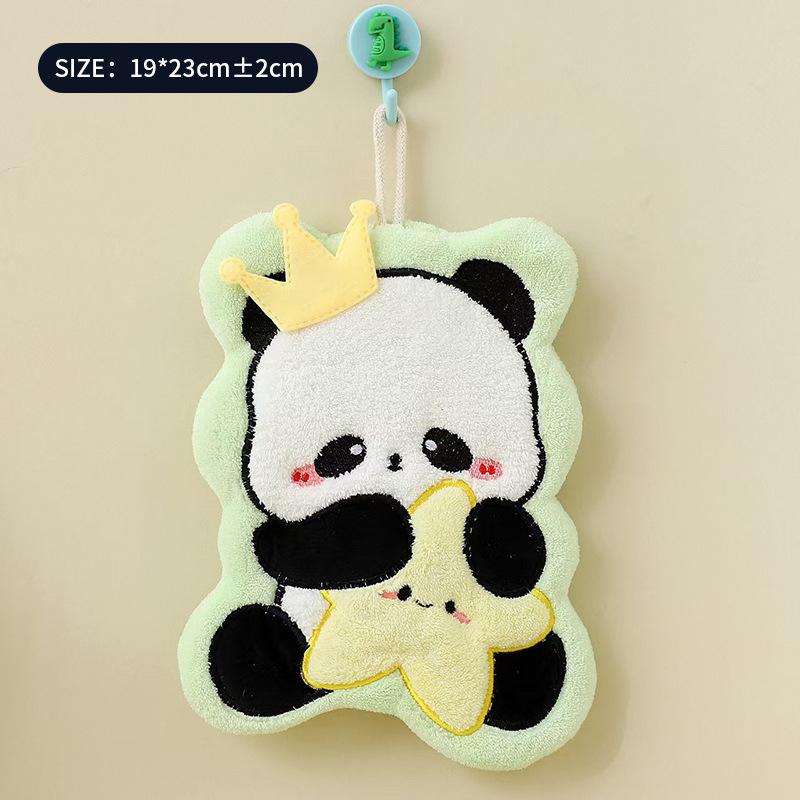 

Cross-border Christmas Cute Cartoon Hanging Coral Fleece Hand Towel, Bathroom and Kitchen Hand Towel