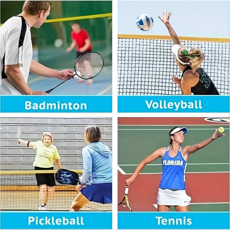 Tragbares Volleyballnetz für drinnen und draußen, Volleyball und Badminton, geeignet für den Hinterhof, Innen-/Außenbereich! (ohne Ständer)