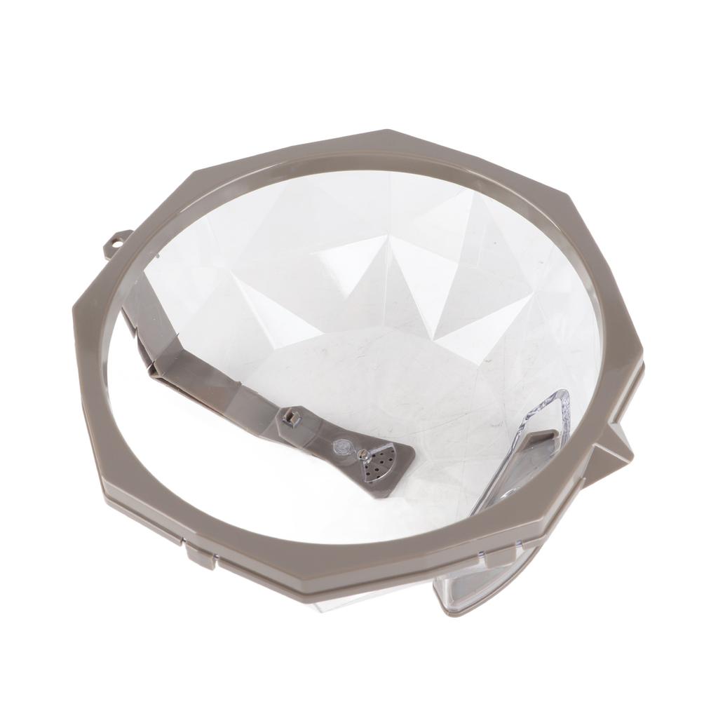 Microwave Splash Heating Cover PC Food Splatter Guard with Extension Handle for Kitchen Cooking Brown