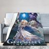 Genshin Impact Game Merch Blankets Ultra-Soft Flannel Throw Blanket Comfortable Plush Thin Quilt