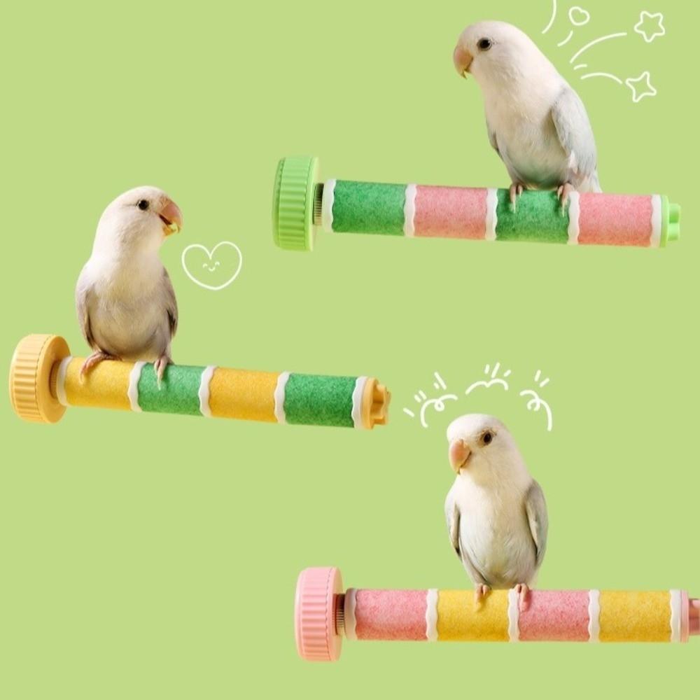 Frosted Parrot Perching Station Rack Non-slip Bite Resistant Bird Claw Grinding Rod Stable Wear-resistant Parrot Grinding Stand