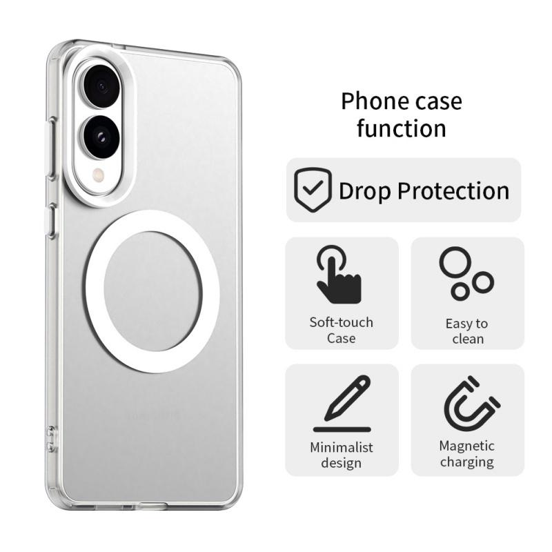 Für Samsung S25 Edge Hülle Abdeckung Samsung Galaxy S25 Edge Capas Transparent Magnetisch Matt Farbe Klar Fundas Samsung S25 Edge