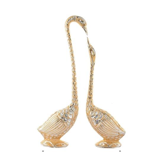 Ett par Kissing Duck Showpiece Set om 2