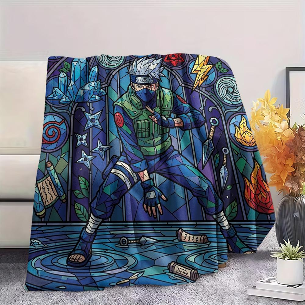 Naruto Print Flannel Blanket, Ultra Soft High Quality All Seasons Warm Throw, Home Decor Cozy Blanket, Perfect Christmas Gift