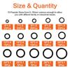200 Stück Gummi-O-Ring-Set Dichtungen in Box Dichtband Elastisches Band O-Gummi-Ringe Set Wasserdichte Dichtungen Dichtungs-Kombinationsset
