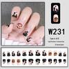 24-Piece Black Pumpkin Halloween False Nails: Sweet, Cool, Exaggerated Design