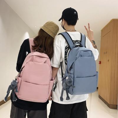 Mori Large-capacity Solid Color Backpack Male Trend Ins Korean Version Versatile Schoolbag Female High School Student Campus Backpack