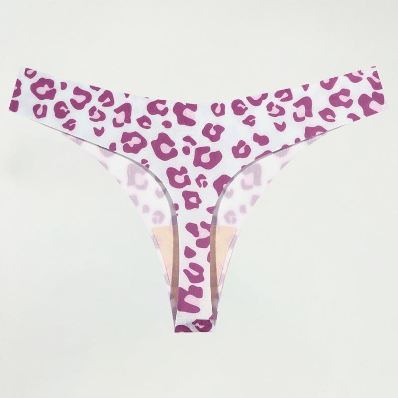 Ultra-thin Seamless Underwear Women's Panties Sexy Graphic Print Thongs Female Low-Waist Stretch G Strings Comfort Lingerie New