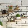 Black Hanging Flower Rack Staircase Modern Plant Holder Indoor Wall Decor  Office